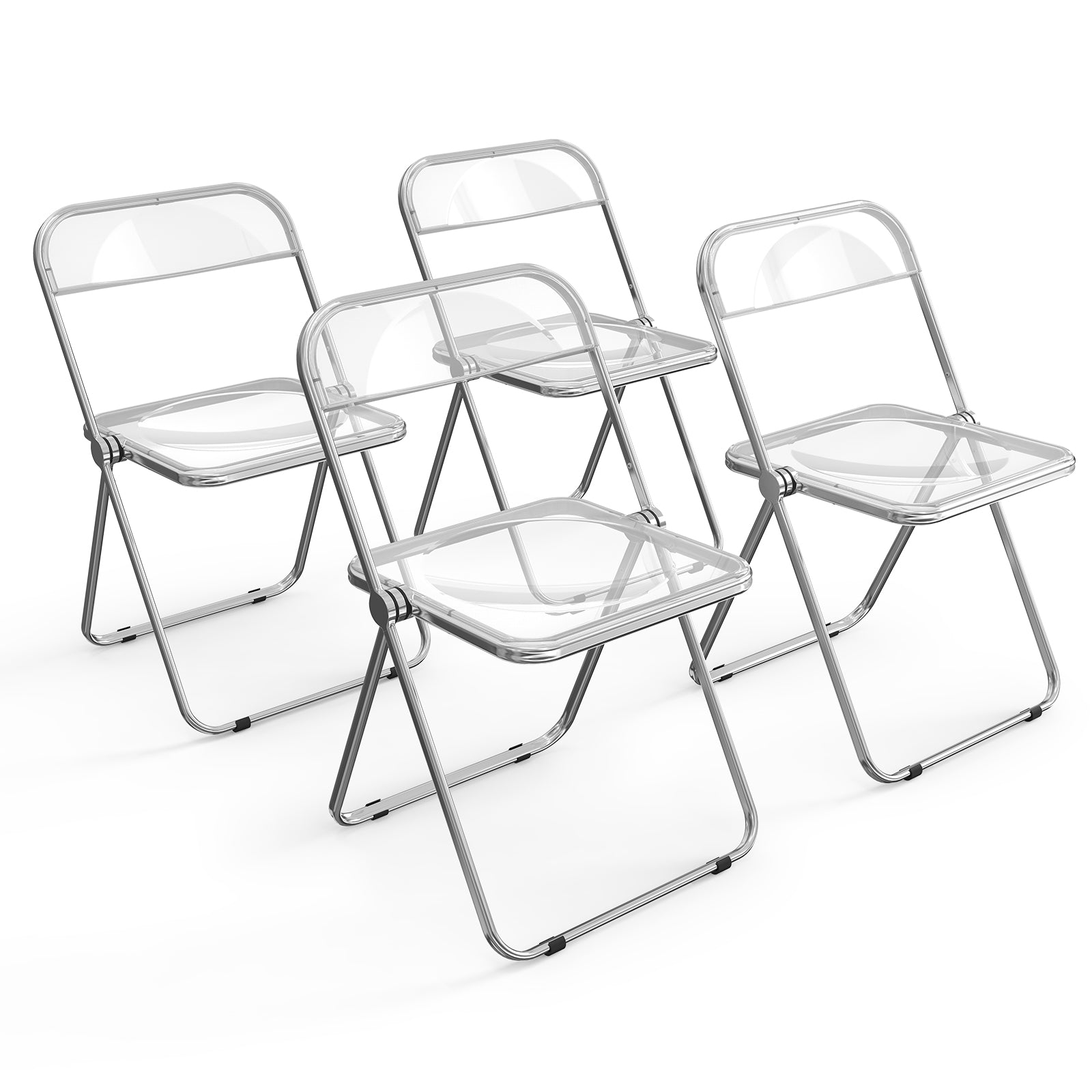 2pcs Foldable Patio Plastic Folding Chairs